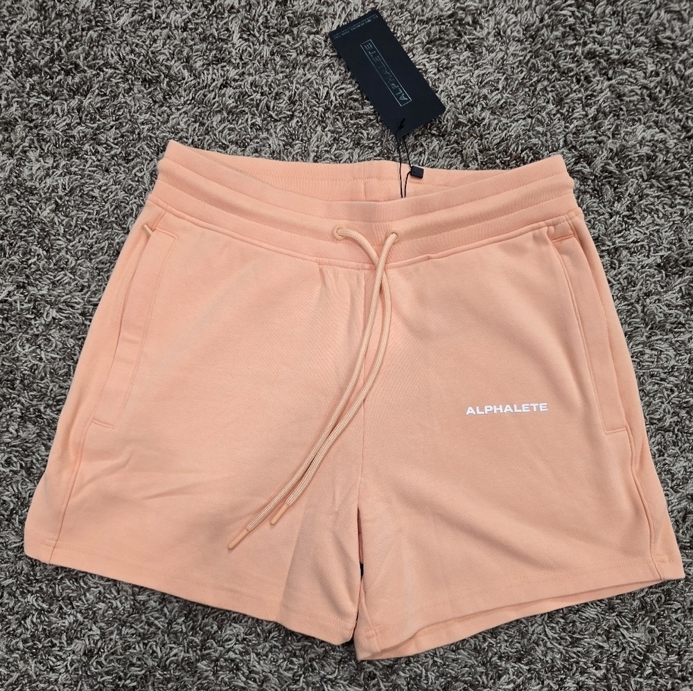 Alphalete Women's Essential Core Shorts 4" Orange Frost NWT